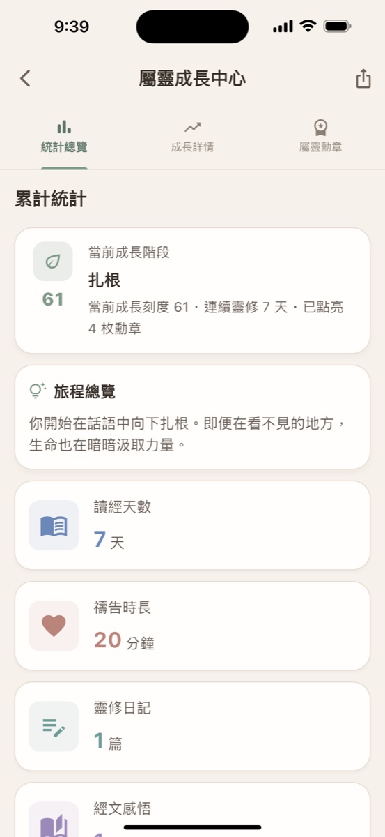 屬靈成長中心截圖