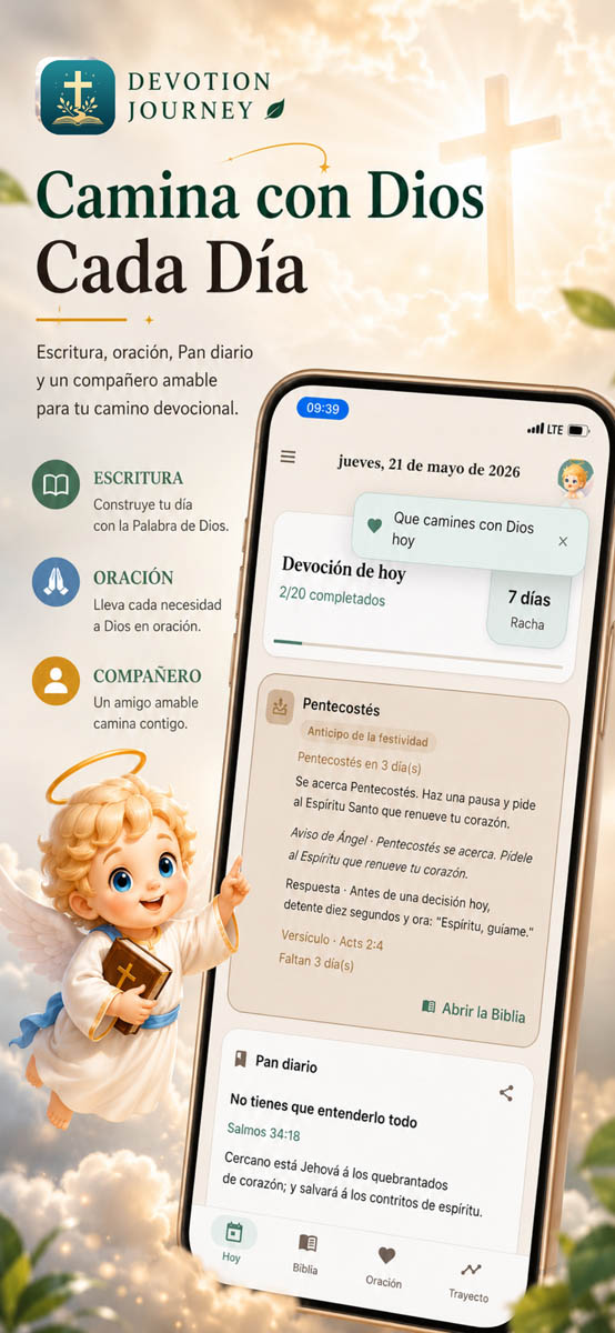 Pantalla principal de Viaje Devocional